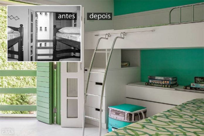 Antes e depois: quarto de irmãos renovado