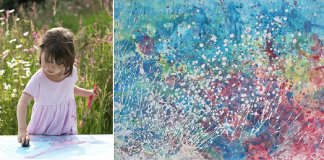 Garota autista de 3 anos pinta quadros que valem uma fortuna
