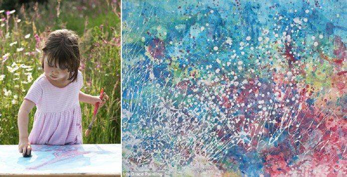 Garota autista de 3 anos pinta quadros que valem uma fortuna