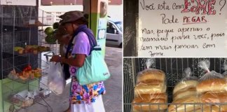 Mercadinho em Pernambuco tem prateleira com alimentos para quem tem fome