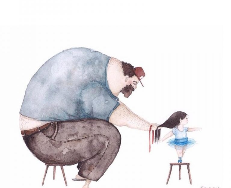 bemmaismulher.com - Artista ucraniano mostra em 14 ilustrações o amor existente entre pai e filha