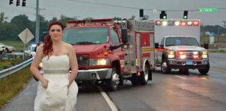 Foto de médica socorrendo vítimas de acidente no dia do casamento faz sucesso na web