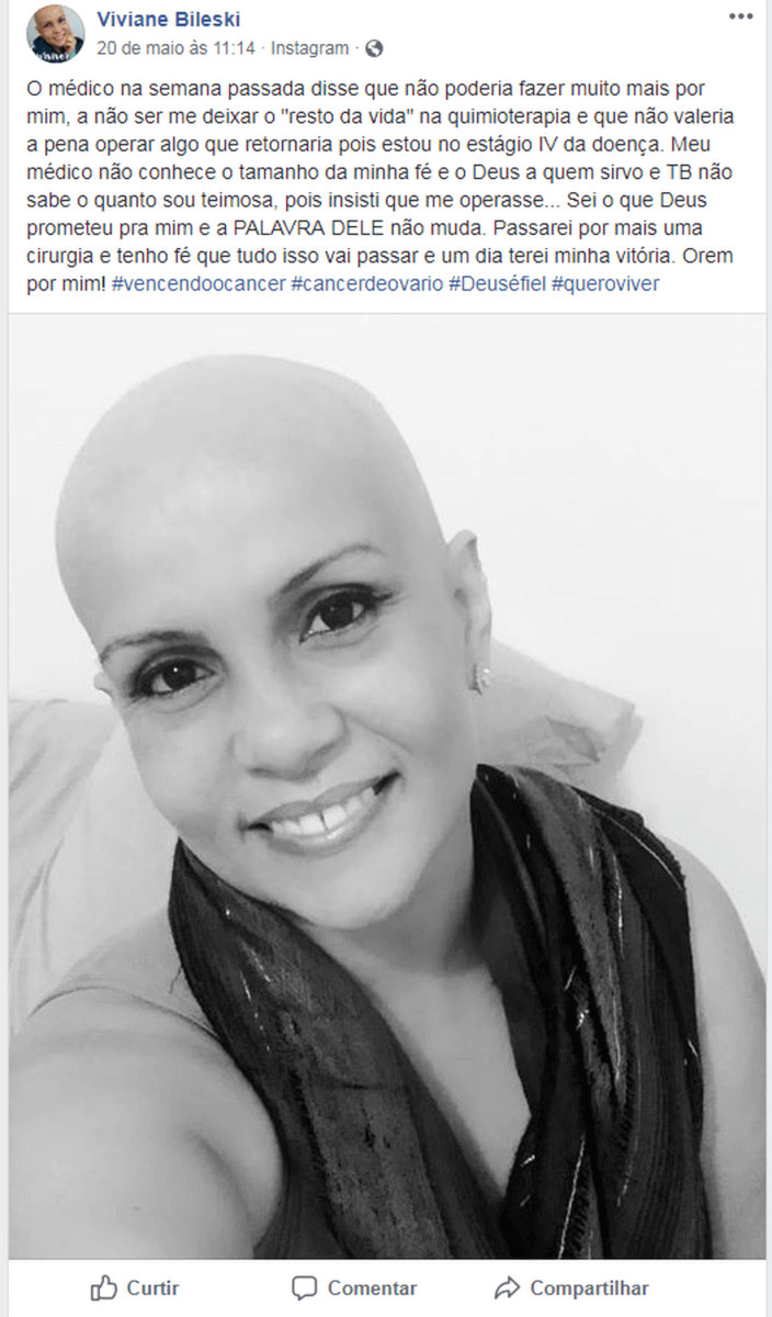 bemmaismulher.com - Post de enfermeira &lsquo;desenganada&rsquo; por m&eacute;dico viraliza: &lsquo;Quero viver&rsquo;