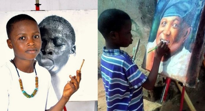 Aos 11 anos, menino da Nigéria ganha fama internacional com desenhos hiper-realistas