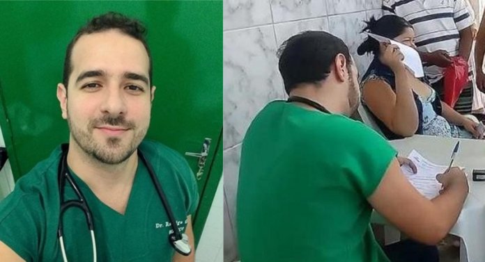 Médico é despedido sem aviso prévio e atende os pacientes da rede pública na calçada