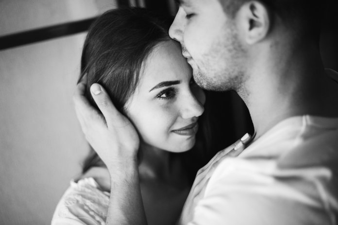 Young couple in the room