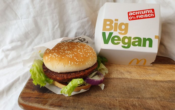 Big Mac vegano com hambúrguer de origem vegetal, é a nova aposta do McDonald’s 
