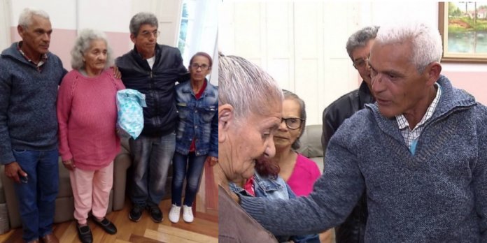 Após 54 anos, filhos reencontram a mãe morando em um asilo