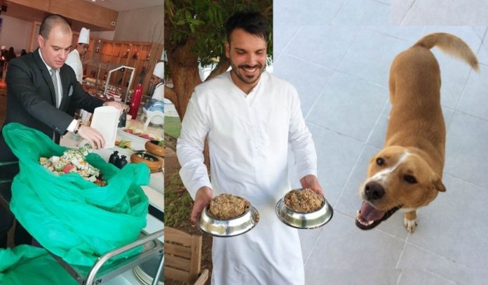 Hotel de luxo guarda restos de comida e dá a cães de abrigo