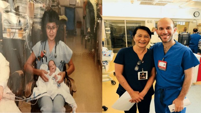 Enfermeira descobre que o novo colega de trabalho é um bebê de quem cuidou há 28 anos atrás