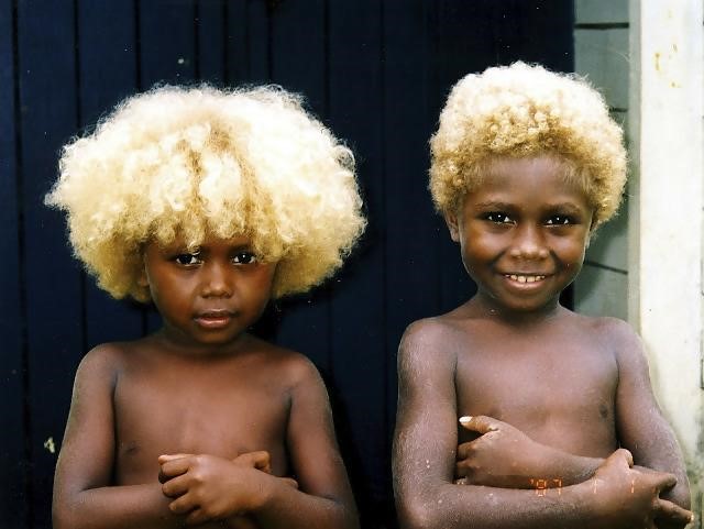 bemmaismulher.com - Conheça os melanésios, os únicos negros do mundo com cabelos loiros
