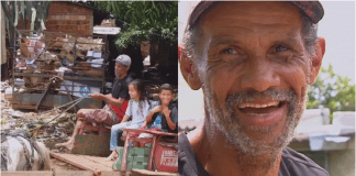 Luiz percorre 3 km de carroça para levar os filhos para a escola