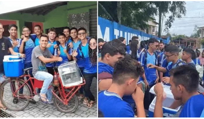 Alunos compraram todos os lanches de um vendedor que foi proibido de vender na frente de uma escola no PR.