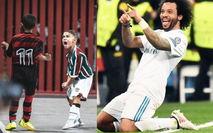 O jogador Marcelo, que joga no Fluminense, voltou à loja que lhe vendeu uma bola fiado na infância e tem uma linda atitude…