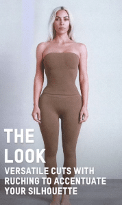 bemmaismulher.com - Kim Kardashian mostra suas famosas curvas para divulgar sua marca de roupas íntimas SKIMS